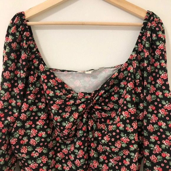 NWOT Boden Floral Long Sleeve Sweetheart Neck Stretch Size 20/22 Romantic Top - Picture 3 of 9